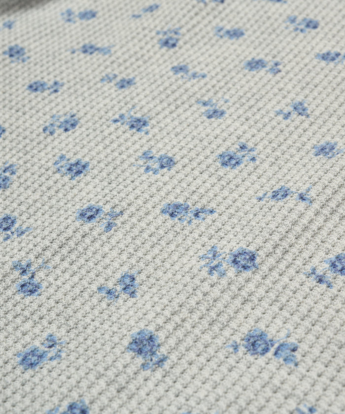 【人気定番】ワッフルラグラン青花柄長袖Ｔ（パック入り）  #JC091-59S