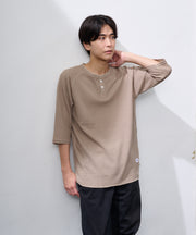 ワッフル7分袖ヘンリー #JG110-12S