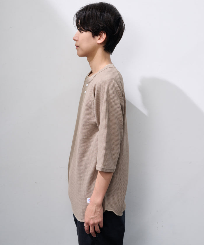 ワッフル7分袖ヘンリー #JG110-12S