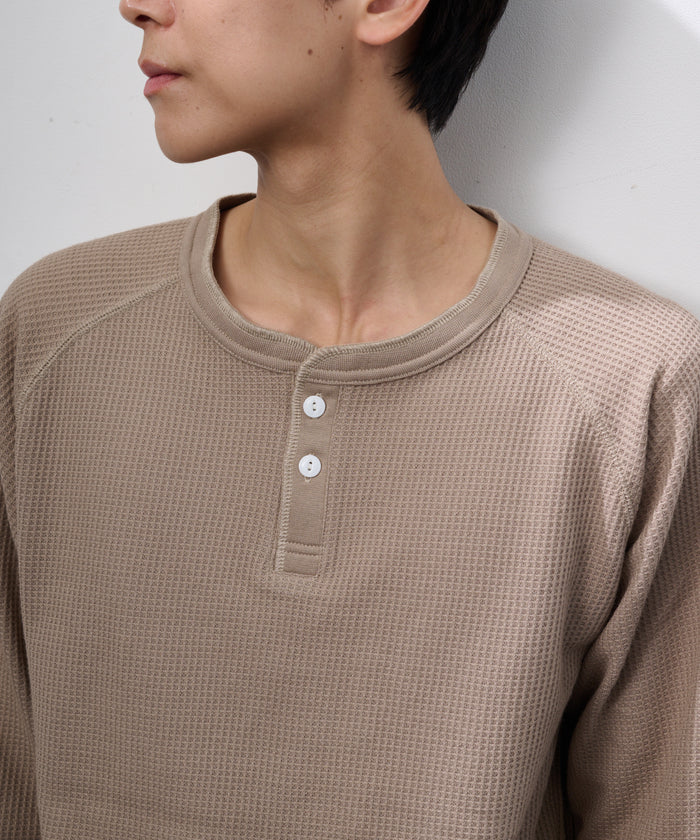 ワッフル7分袖ヘンリー #JG110-12S
