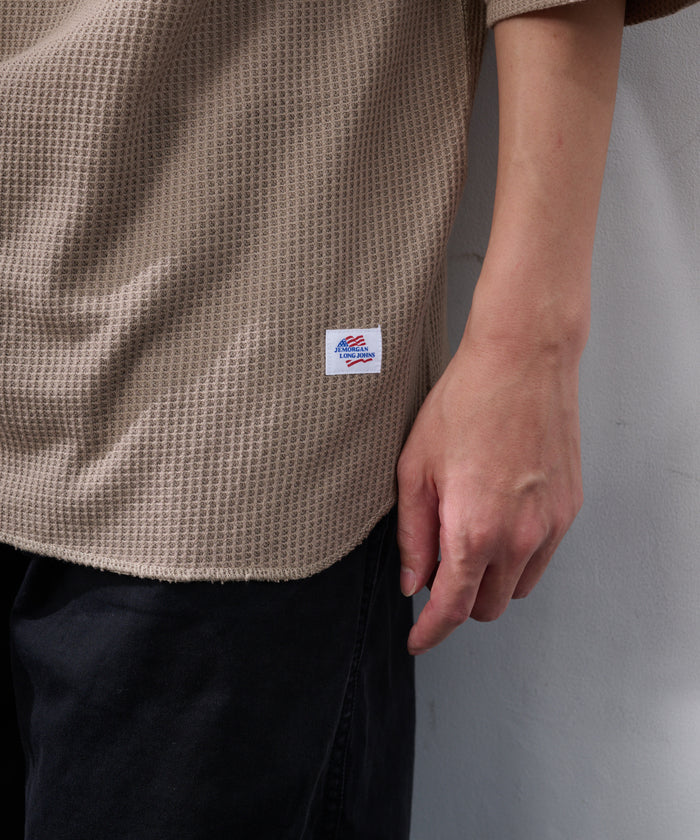 ワッフル7分袖ヘンリー #JG110-12S