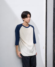 ワッフル7分袖クレリッククルー #JG011-12S