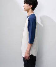 ワッフル7分袖クレリッククルー #JG011-12S