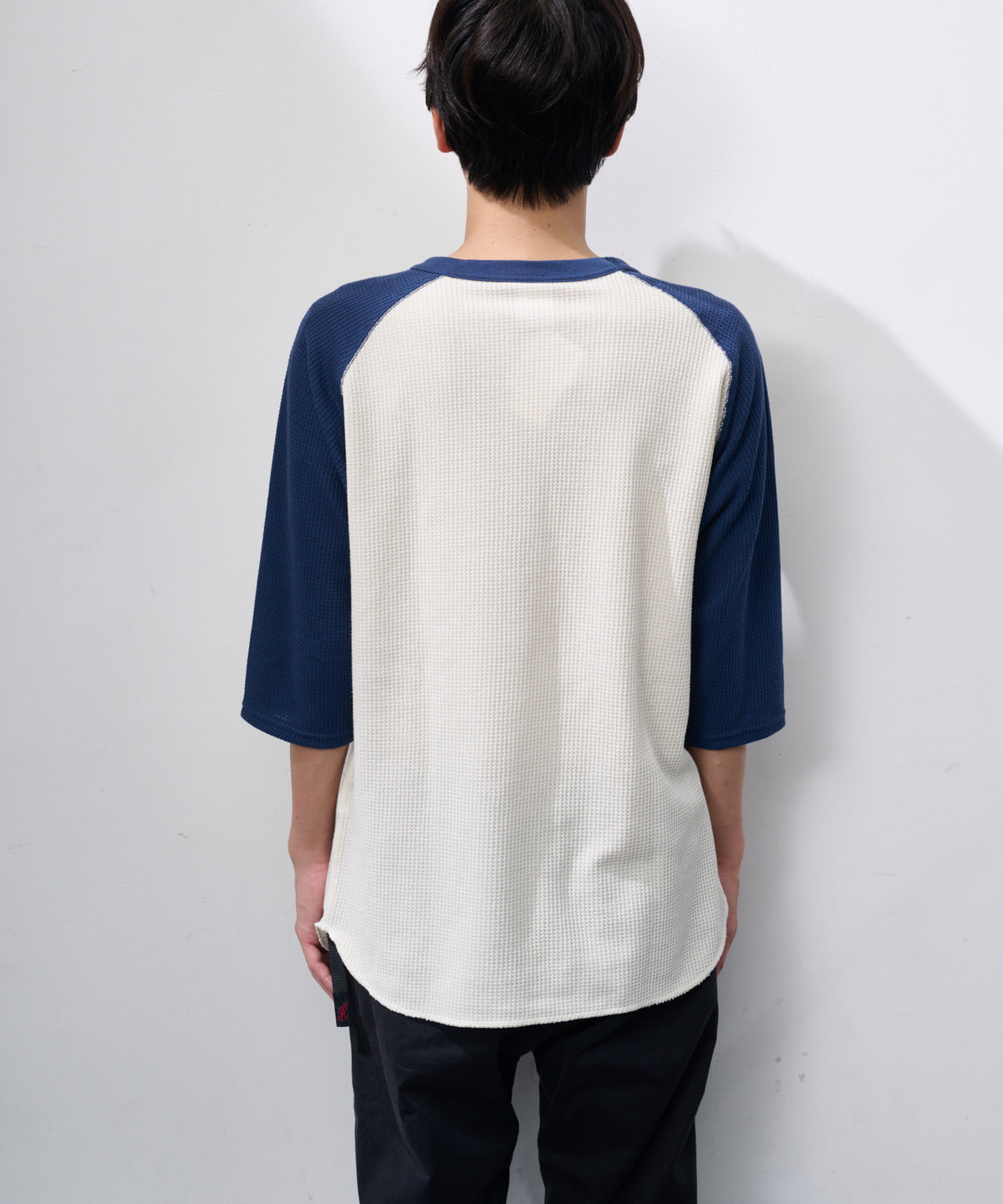 ワッフル7分袖クレリッククルー #JG011-12S