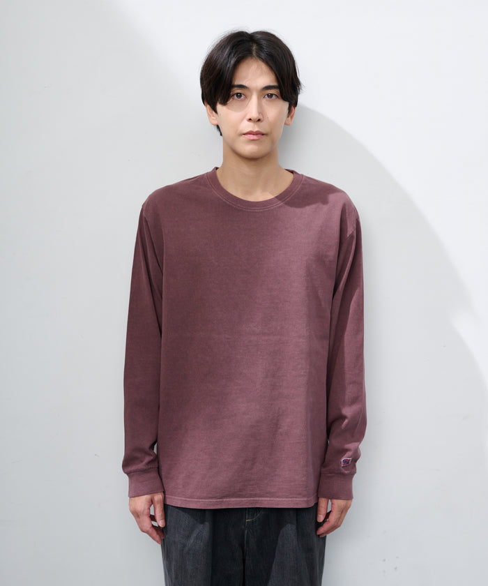 天竺ピグメント染めクルーネックL/S-T #JG056-52S