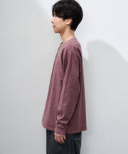 天竺ピグメント染めクルーネックL/S-T #JG056-52S