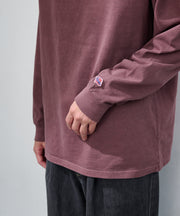 天竺ピグメント染めクルーネックL/S-T #JG056-52S