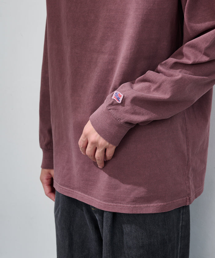 天竺ピグメント染めクルーネックL/S-T #JG056-52S