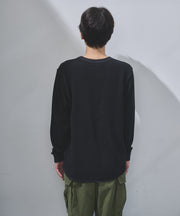 ダブルフェイスハニカムクルーネックL/S-T