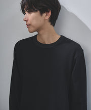 ダブルフェイスハニカムクルーネックL/S-T