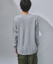 ダブルフェイスハニカムヘンリーネックL/S-T