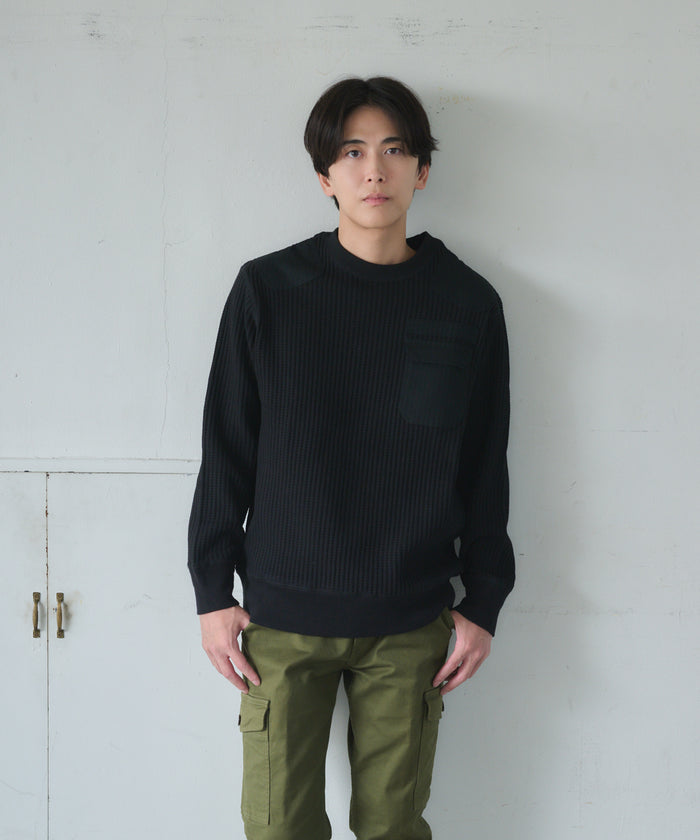 【NEW】ビッグワッフルコンバットクルーネック #JF008-52S