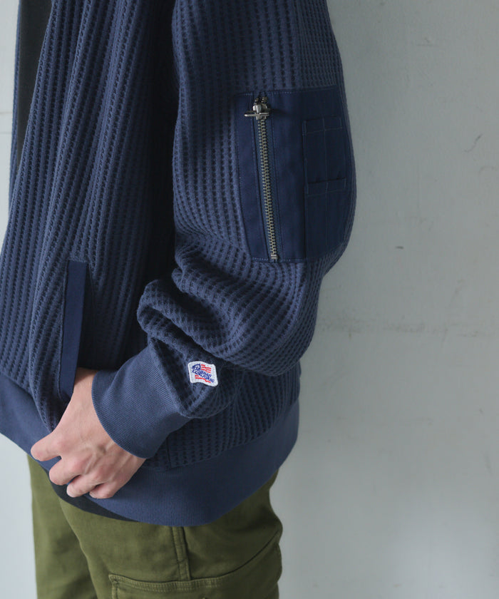 【NEW】ビッグワッフルMA-1タイプブルゾン #JG841-52S