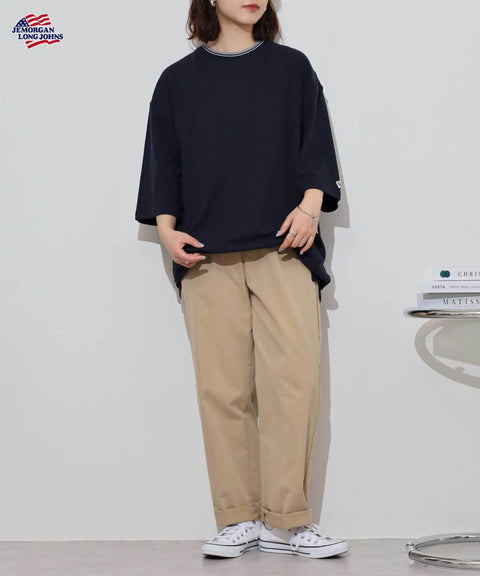 【2025夏 新商品】カノコ クルーネック 襟ライン S/S T #JF067