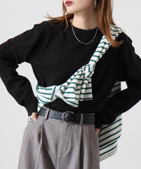 【JEMORGAN】テレコ クルーネックL/S #JE012