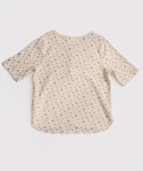 【2026SS New】花柄ワッフルハーフスリーブヘンリー（パック入り） #JG146-29S