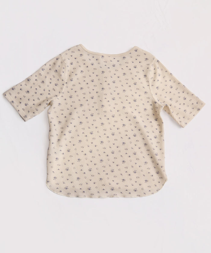 【2026SS New】花柄ワッフルハーフスリーブヘンリー（パック入り） #JG146-29S