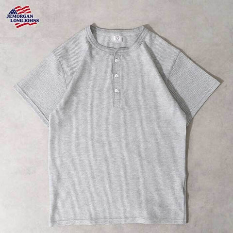 【人気アイテム】ワッフルヘンリーネック半袖Ｔ（パック入り） #JE197