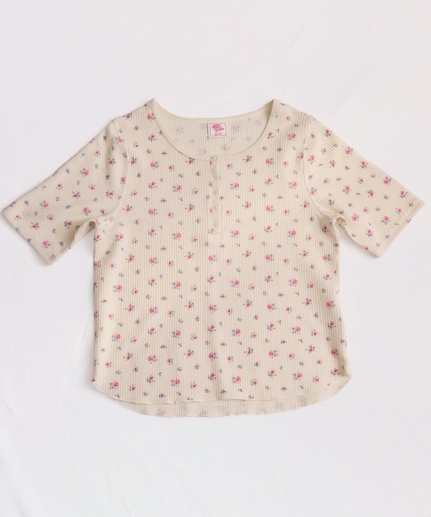 【2026SS New】花柄ワッフルハーフスリーブヘンリー（パック入り） #JG146-29S