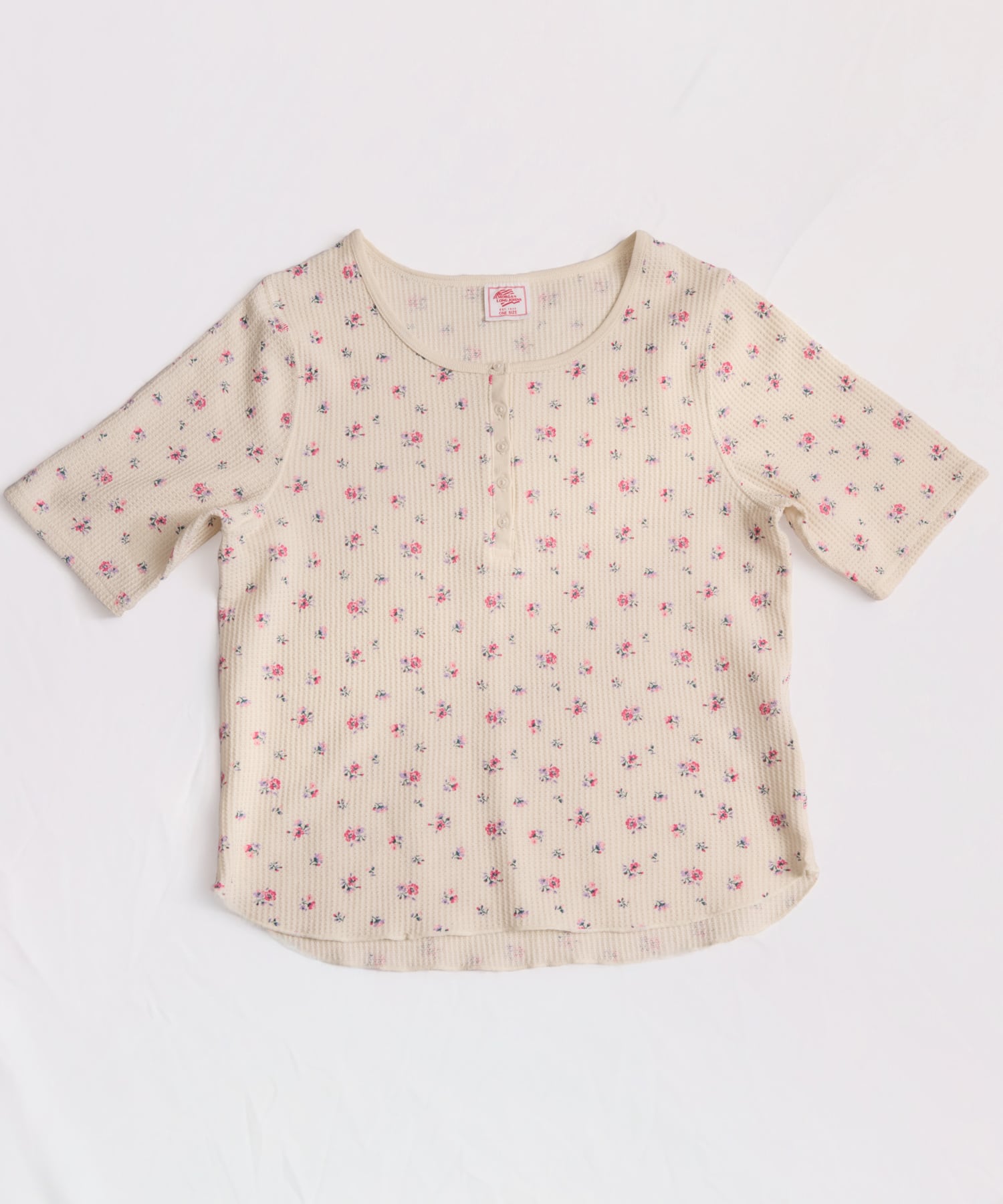 【2026SS New】花柄ワッフルハーフスリーブヘンリー（パック入り） #JG146-29S