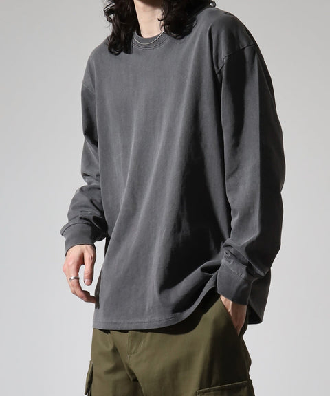 【2025新作】天竺 ピグメントダイ L/S Tシャツ #JF006
