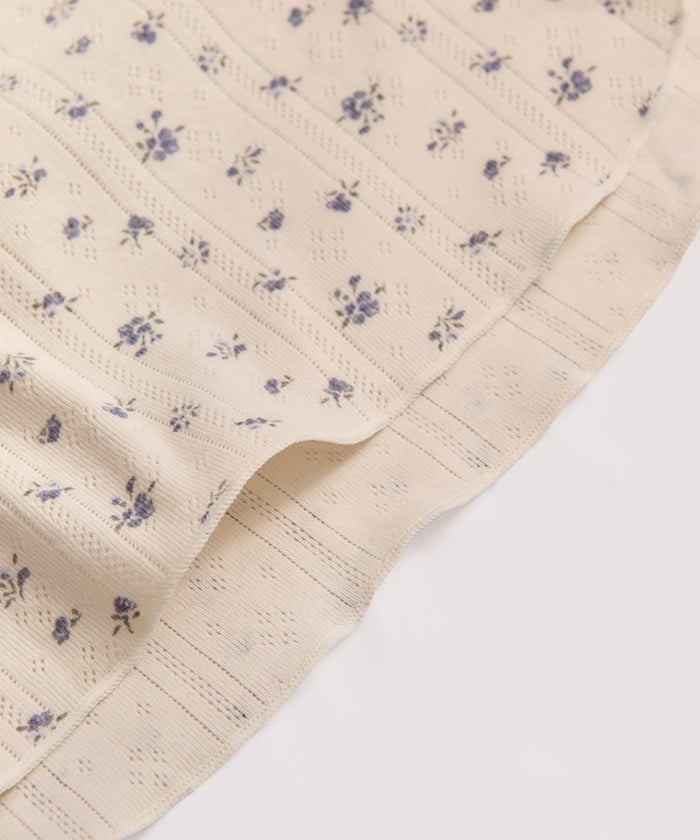 【2026SS New】アイレットリブ花柄ハーフスリーブクルー（パック入り） #JG049-29S