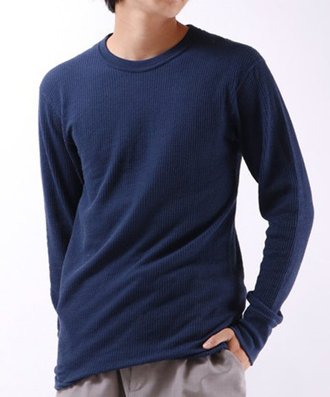 【定番パックＴ】ワッフルクルー長袖Ｔ（パック入り） #JC088