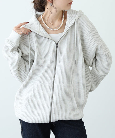 【新入荷】ビッグワッフル フルジップパーカー #JF605-52S