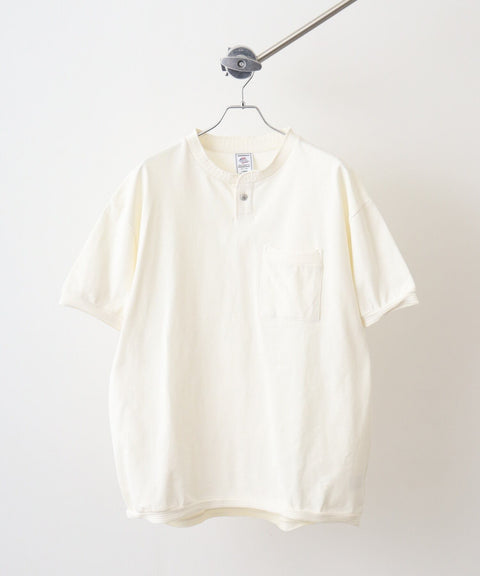 【2025夏 新作】天竺 ヘンリーネック カットオフリブ S/S T #JF175