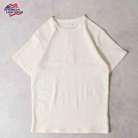 【人気アイテム】ワッフルヘンリーネック半袖Ｔ（パック入り） #JE197