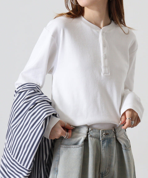 【JEMORGAN】テレコ ヘンリーネックL/S #JE113