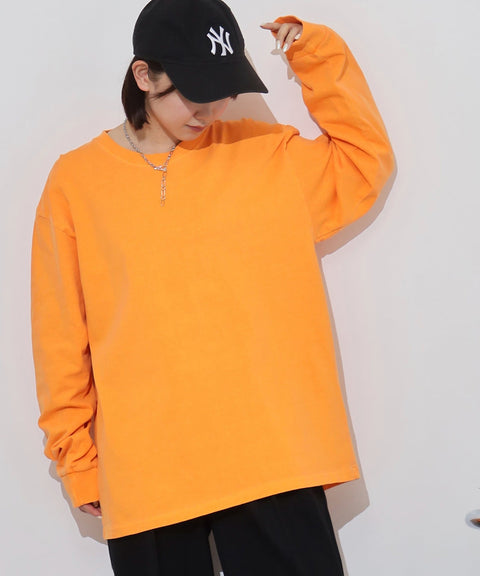 【2025新作】天竺 ピグメントダイ L/S Tシャツ #JF006