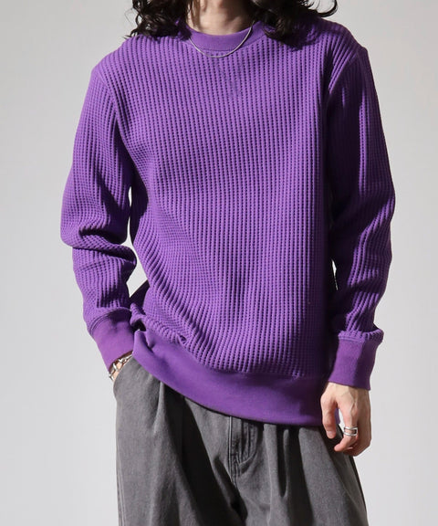 【定番】ビッグワッフルクルーネック #JB001-52C