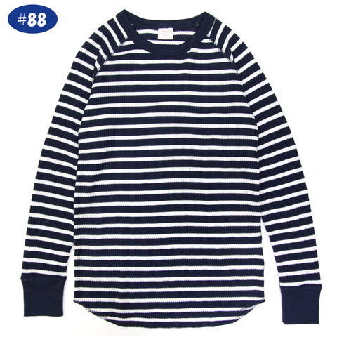 【新色追加】ワッフルラグランボーダー長袖Ｔ（パック入） #JB068-59H