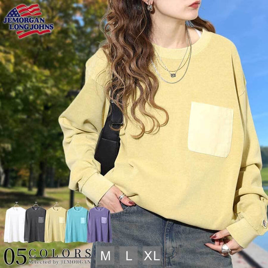 【長袖新商品】天竺 ピグメントダイ L/S T　#JF073-52S